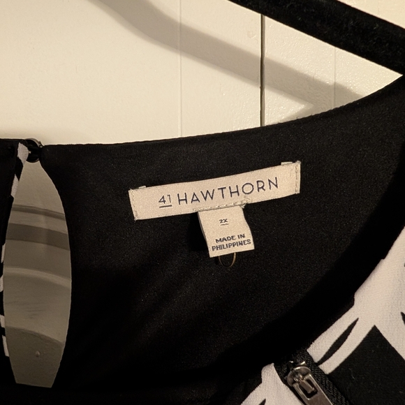 41 Hawthorn Black and White Patterned Dress - Picture 4 of 5